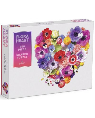 Puzzle Galison 750 piese - Inima de flori - 1