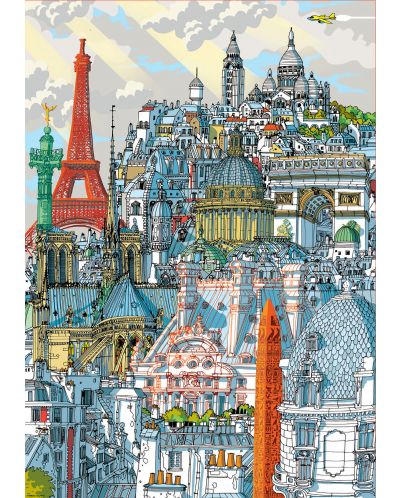 Puzzle Educa de 1000 piese - Paris, Carlo Stanga - 2