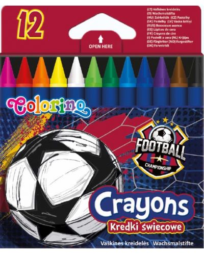 Creioane colorate Colorino Football - 12 culori - 1