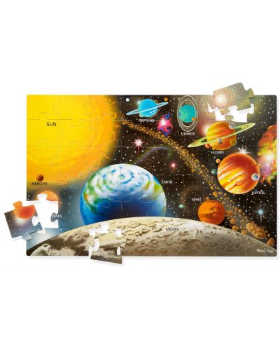 Puzzle pentru podea Melissa & Doug - Sistem solar, 48 piese - 2