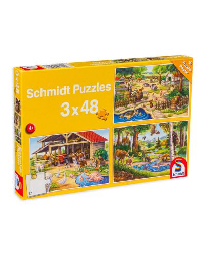 Puzzle Schmidt 3 in 1 - Animale - 1