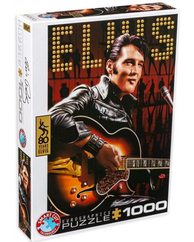 Puzzle Eurographics de 1000 piese – Portretul lui Elvis Presley - 1