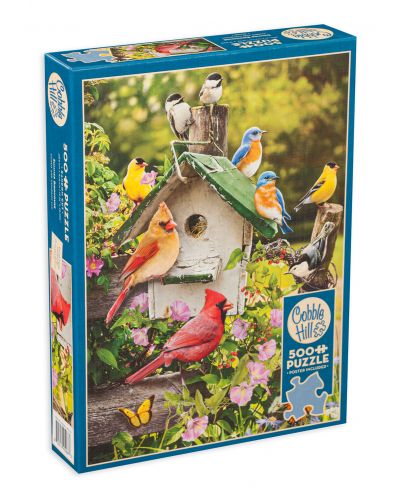 Puzzle Cobble Hill din 500 XXL piese - Casa de vara pentru păsări  - 1