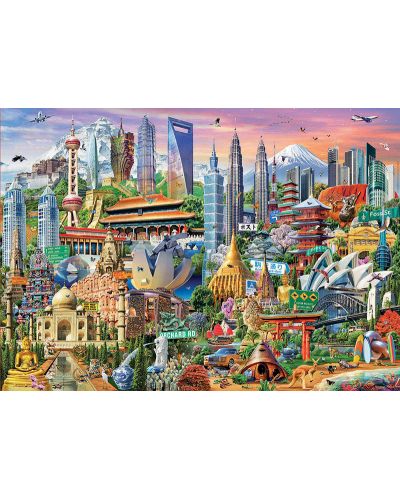 Puzzle Educa din 1500 de piese - Asia Landmarks - 2