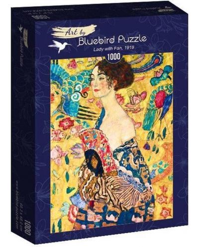 Puzzle Bluebird de 1000 piese - Lady with fan, 1918 - 1