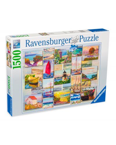 Puzzle Ravensburger de 1500 piese - Coastal Collage - 1