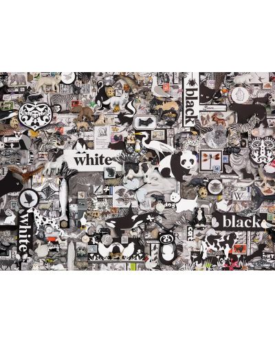 Puzzle Cobble Hill de 1000 piese - Animale alb-negru, Shelley Davis - 2