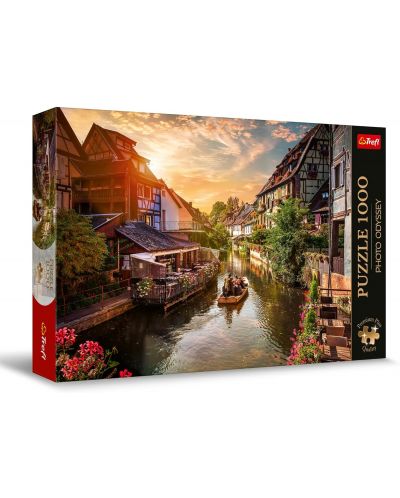 Puzzle Trefl din 1000 piese - Mica Veneție în Colmar, Franța  - 1
