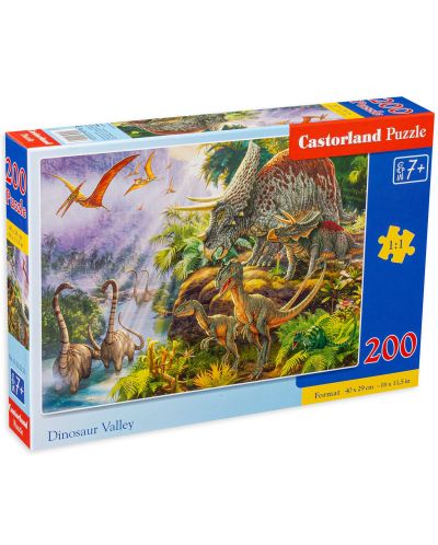 Puzzle Castorland din 200 de piese - Valea Dinozaurilor - 1