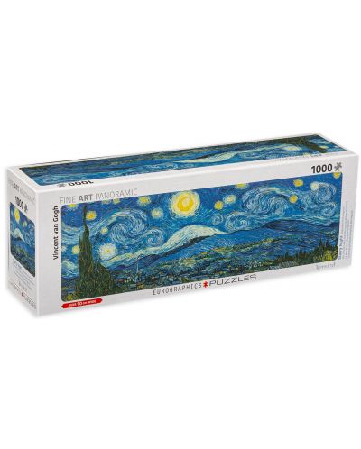Puzzle panoramic Eurographics de 1000 piese - Noapte instelata, Vincent van Gogh - 1