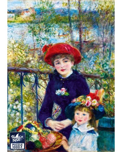 Puzzle Black Sea Lite de 1000 piese - Doua surori pe terasa, Pierre-Auguste Renoir - 2