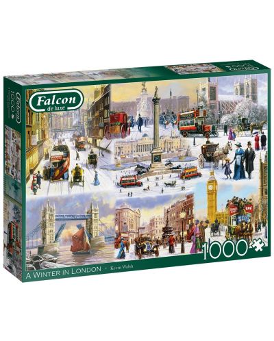 Puzzle Falcon de 1000 piese - A Winter in London - 1