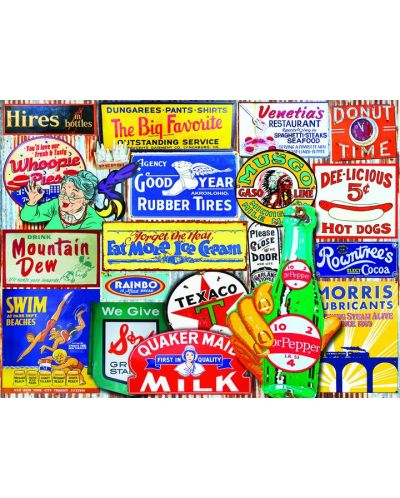 Puzzle White Mountain de 500 piese - Classic Signs - 2