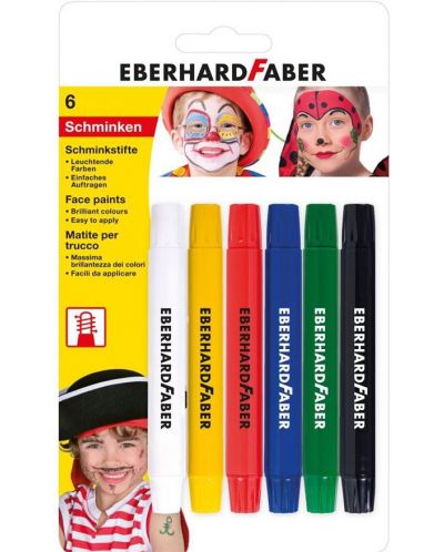 Eberhard Faber Creioane de față - 6 culori, cu aplicator - 1