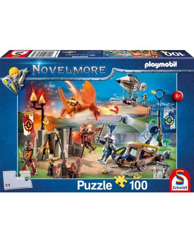 Puzzle Schmidt din 100 de piese - Arenă de turnire Playmobil - 1