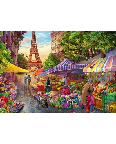 Puzzle Trefl din 1000 piese - Magazin de flori, Paris  - 2
