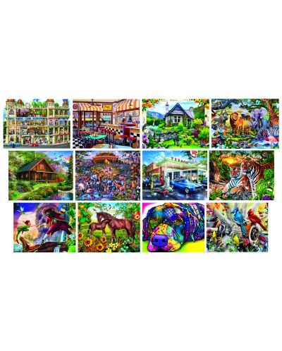 Puzzle Master Pieces 12 in 1 - Artist Gallery 12 Pack Bundle - 2