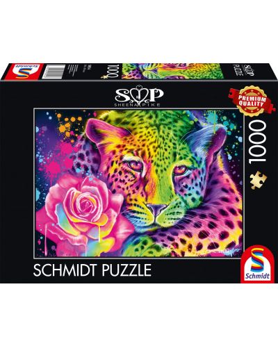 Puzzle Schmidt din 1000 de piese - Leopard neon - 1