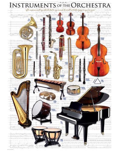 Puzzle Eurographics de 1000 piese – Instrumente ale orchestrei - 2