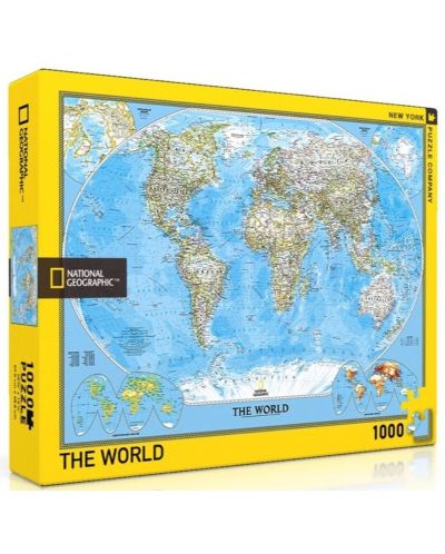 Puzzle New York Puzzle de 1000 piese - National Geographic World Map - 1
