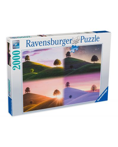 Puzzle Ravensburger din 2000 de piese - Copaci și munți - 1