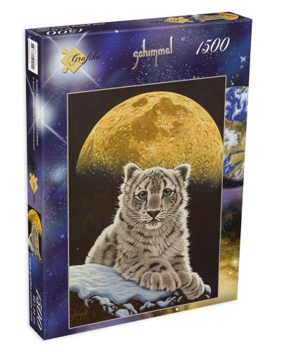 Puzzle Grafika de 1500 de piese - Leopardul lunii - 1