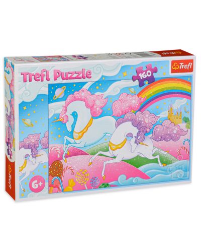Puzzle Trefl de 160 piese - Unicorni in galop - 1