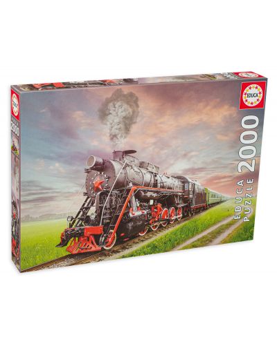Puzzle Educa din 2000 de piese - Steam Train - 1