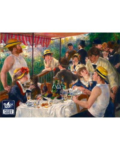 Puzzle Black Sea Lite de 1000 piese - Pranz pe barca, Pierre-Auguste Renoir - 2