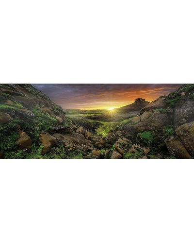 Puzzle panoramic Ravensburger de 1000 piese - Soare deasupra Islandei - 2
