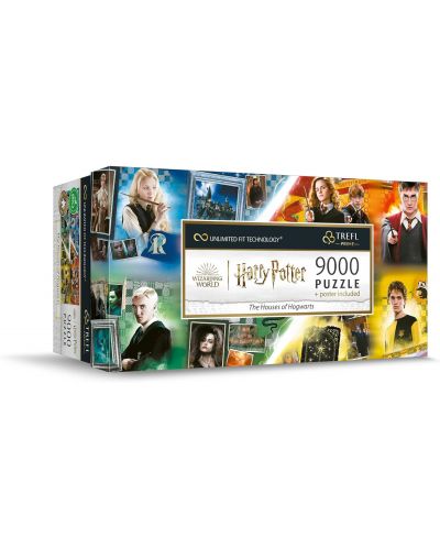 Puzzle panoramic de 9.000 de piese Trefl - Casele Hogwarts - 1