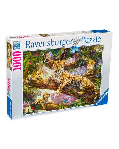 Puzzle Ravensburger de 1000 piese - Leoparzi - 1