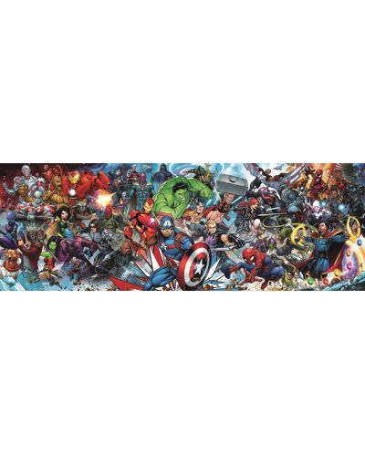 Puzzle panoramic Trefl din 1000 de piese - Lumea Marvel - 2