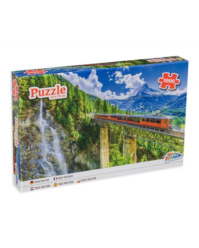 Puzzle Grafix din 1000 de piese - Tren la munte - 1