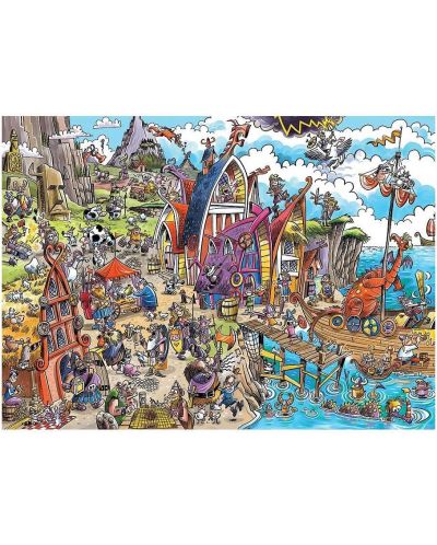 Puzzle Cobble Hill 1000 piese - DoodleTown: Așezarea vikingă  - 2