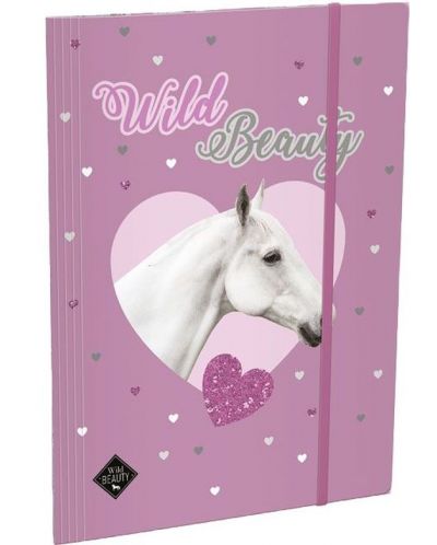 Dosar cu bandă elastică Lizzy Card Wild Beauty Purple - A4	 - 1