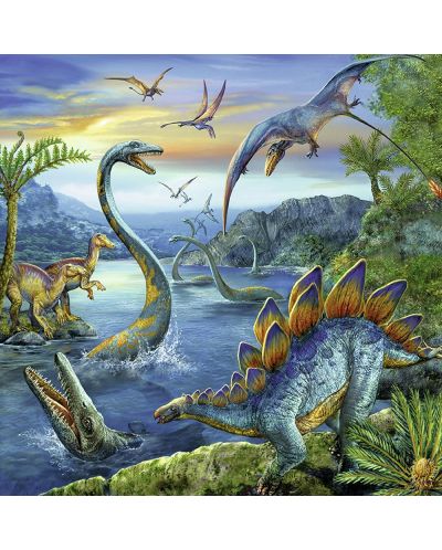 Puzzle  Ravensburger 3 x 49 piese - Dinozaurii - 4