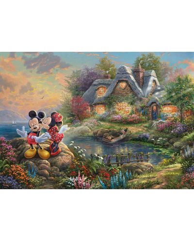 Puzzle Schmidt de 1000 piese - Thomas Kinkade Sweethearts Mickey & Minnie - 2