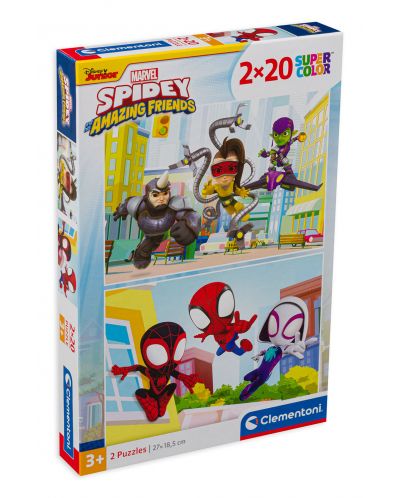 Puzzle Clementoni 2 x 20 piese - Spidey and Friends - 1