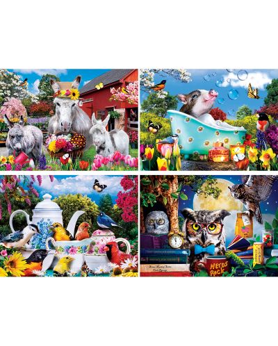 Puzzle Master Pieces 4 in 1 - Wild & Whimsical 4-Pack 500pc - 2