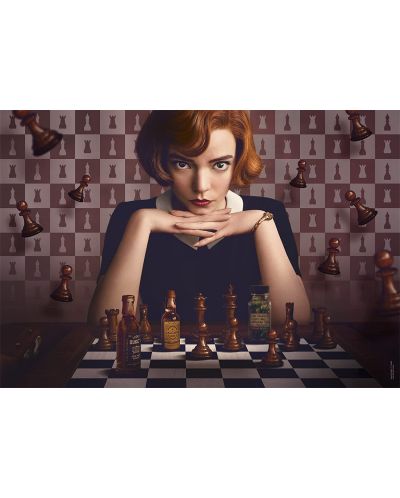Puzzle Clementoni din 1000 de piese - Jocul de șah al doamnelor, variantă 1 - 2