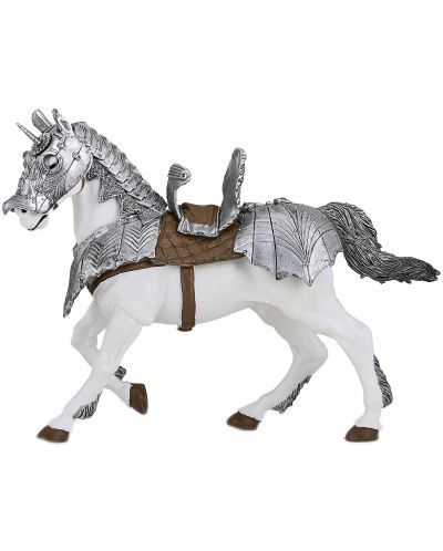 Figurina Papo The Medieval Era – Cal de cavaler, cu armura - 1