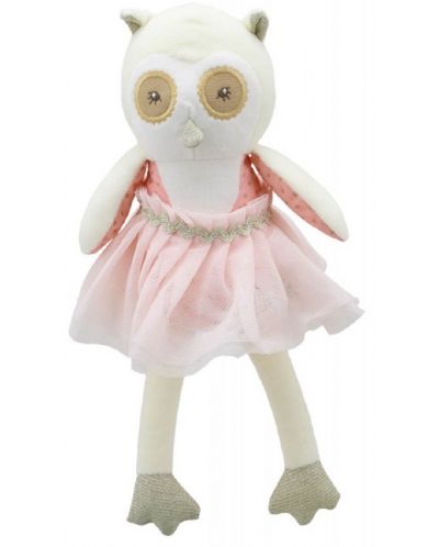 Papusa din carpa The Puppet Company - Bufnita cu rochie, 30 cm - 1
