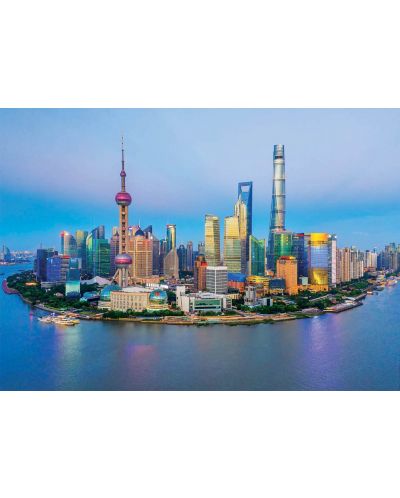 Puzzle Educa de 1000 piese - Shanghai Skyline la apus - 2