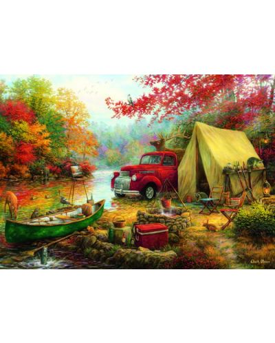 Puzzle Anatolian de 1500 piese - Camping cu prietenii, Chuck Pinson - 2