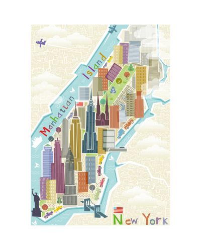Puzzle Ravensburger de 99 piese - Manhattan, New York - 2