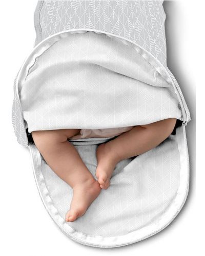 Scutece din p nz Swaddleme Whisper Quiet Art Deco Grey 0.5 tog