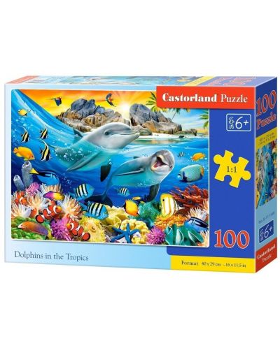 Puzzle Castorland de 100 piese - Delfini - 1