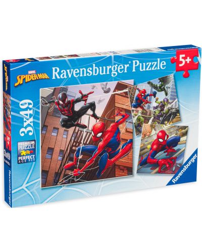 Puzzle Ravensburger din 3 x 49 de piese - Spiderman - 1
