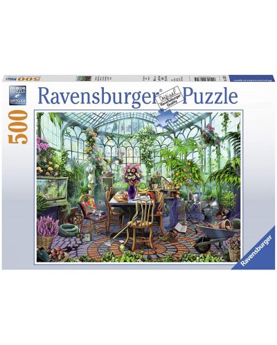 Puzzle Ravensburger din 500 de piese - Dimineața în seră - 1